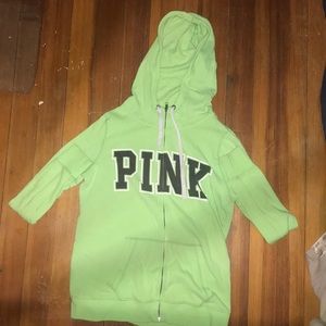 Green zip up hoodie
